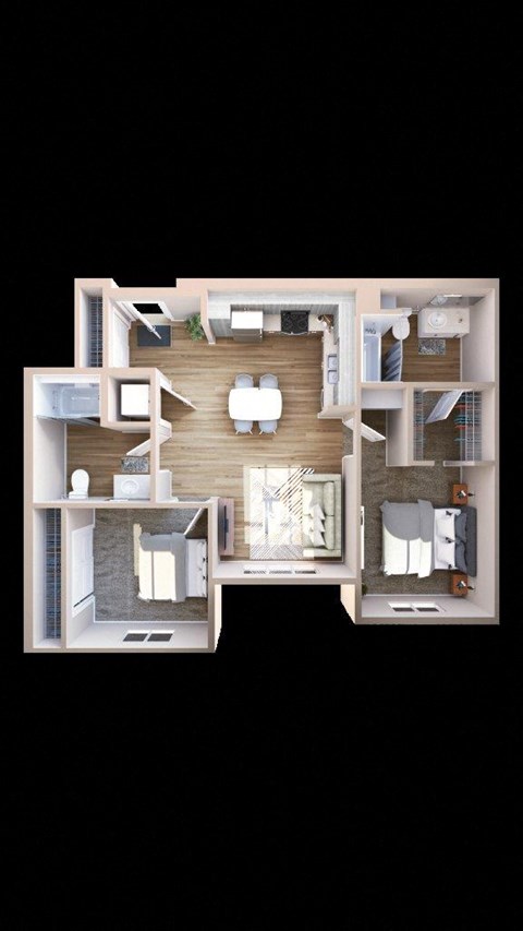 Adara at SeaTac Apartments B3 Type A Floor Plan